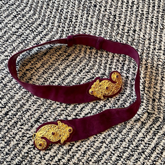 Rare Judith Leiber Suede Vintage Belt - Picture 3 of 10
